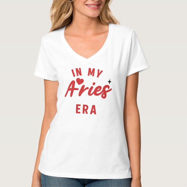 minha camiseta da era de Áries, presente de aniver (Frente)