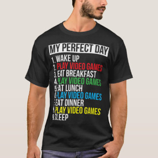 Minha Camiseta de Jogos de Vídeo do Dia Perfeito D