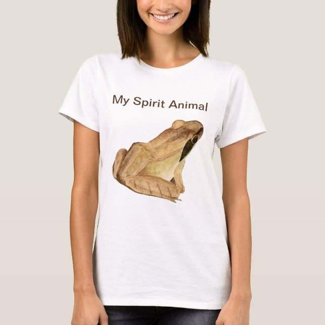 Minha Camiseta de Sapo Animal Espirituosa (Frente)