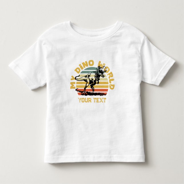 Minha camiseta Dino World Toddler Fine Jersey (Frente)