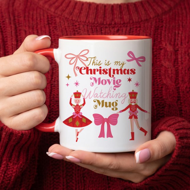 Minha Caneca de Assistir Filmes de Natal Rosa Sold (My Christmas Movie Watching Mug Pink Nutcracker)