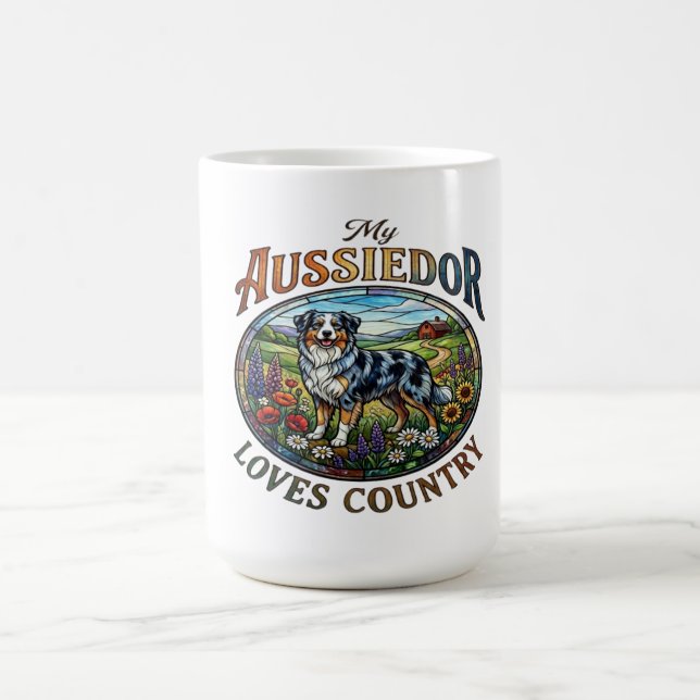 Minha Caneca de Café Country Aussiedor (Centro)