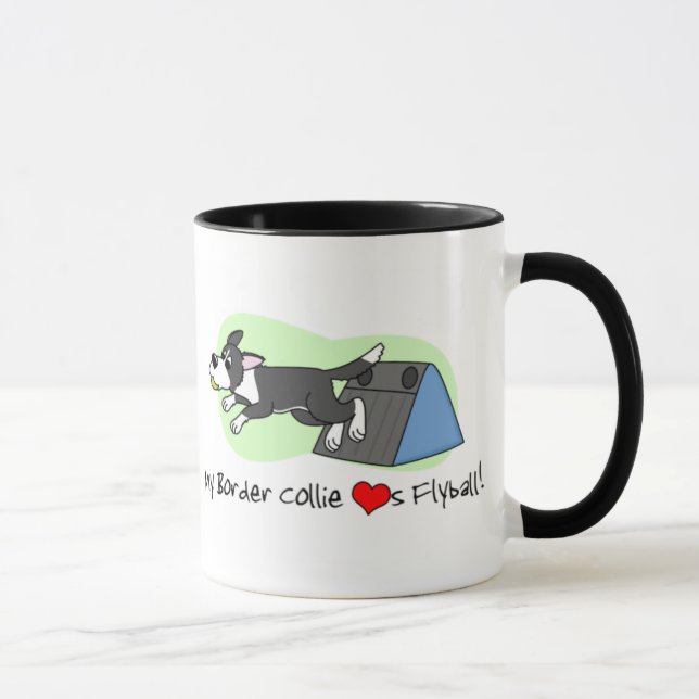Minha caneca de Flyball dos amores de border (Direita)