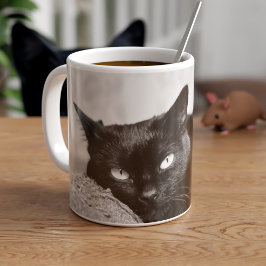 Minha caneca de fotos de gato preto