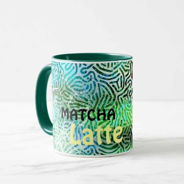 Minha caneca favorita de Matcha Latte VERDE (Frente Esquerda)