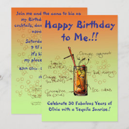 Minha Convite de aniversário de Tequila