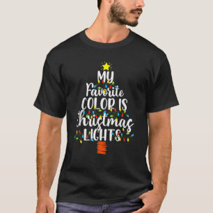 Minha Cor Favorita É Camisa De Natal De Luz De Nat