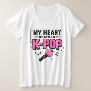Minha Coração Lateja em K-POP Camiseta Gráfica