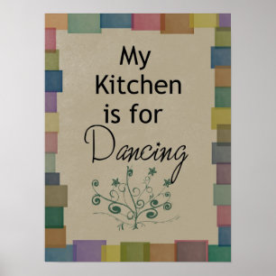 Minha cozinha é para o poster de dança