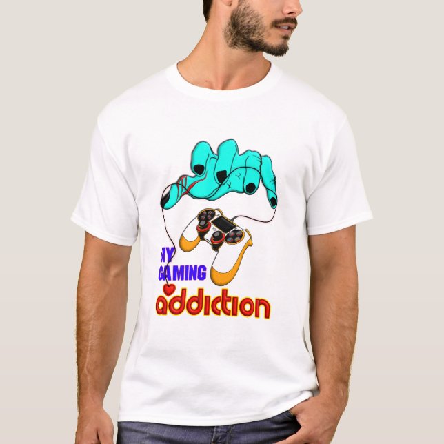 Minha Dependência de Jogos, Camiseta de Tipografia (Frente)