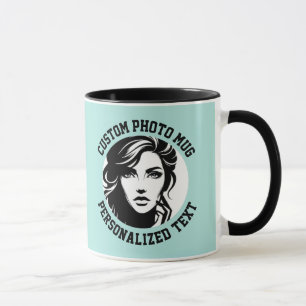 Minha Face em uma Caneca Combo Personalizada TURQU