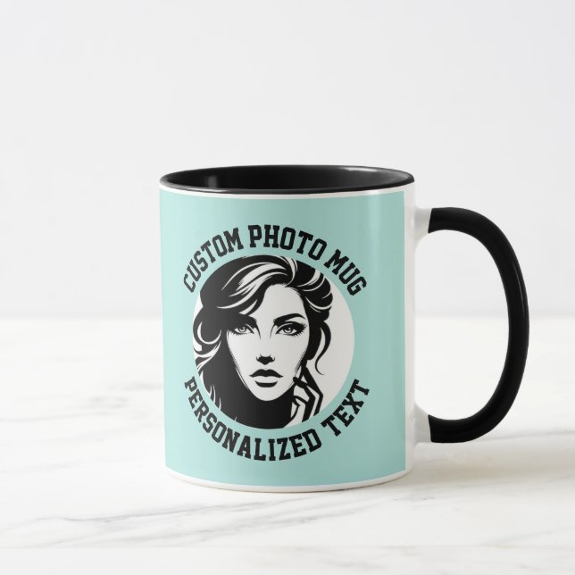 Minha Face em uma Caneca Combo Personalizada TURQU (Direita)