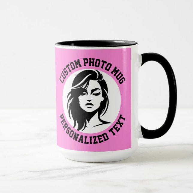 Minha Face em uma Caneca Grande Personalizada Comb (Direita)