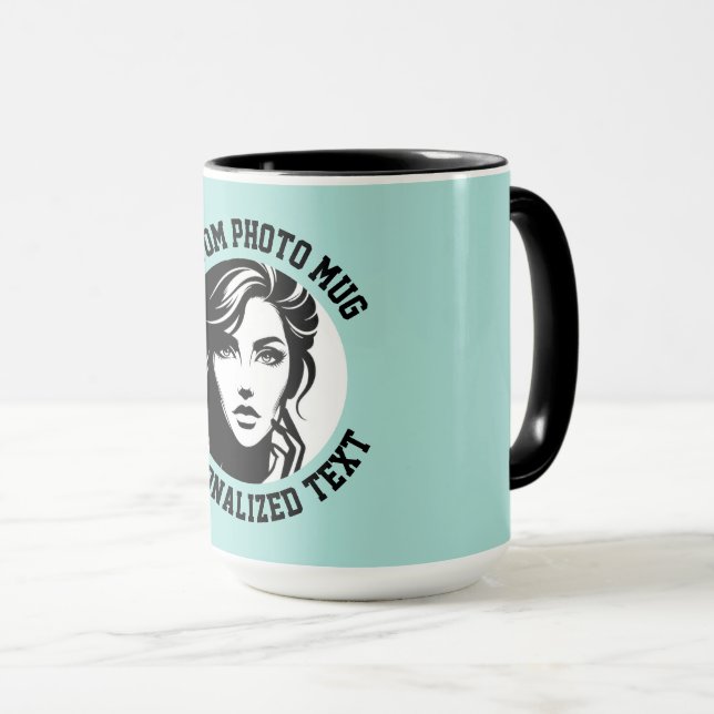 Minha Face em uma Caneca Personalizada Grande Comb (Frente Esquerda)
