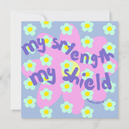 Minha Força, Meu Escudo Encorajar Cartão Cristão