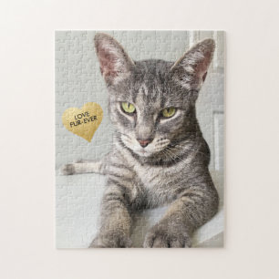 Minha foto do gato em um Quebra-cabeça personaliz