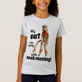Minha Gata Fugiu Com um Macaco de Meia! Camiseta E