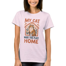Minha Gata Tornou Este Lugar Casa Camiseta de Aman