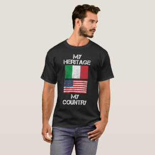 Minha herança meu t-shirt americano italiano do