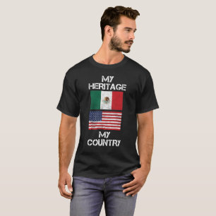 Minha herança meu t-shirt do méxico-americano do