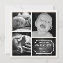 Minha história começa com o anúncio de nascimento 