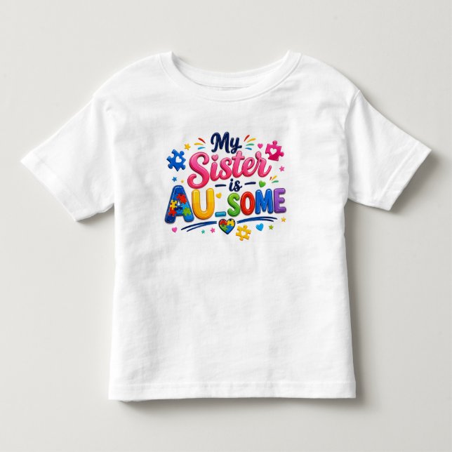Minha Irmã É IN-CRÍVEL Camiseta para Bebê (Frente)