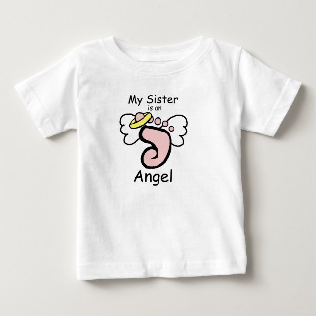 Minha Irmã é uma Camisa de Criança Anjo (Frente)