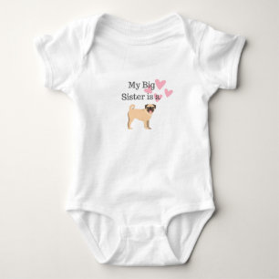 Minha Irmã Grande é uma camisa Pug Baby T