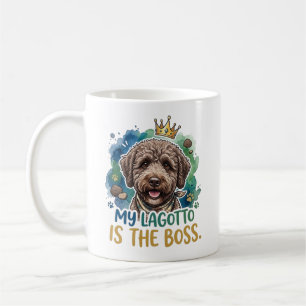 Minha Lagotto é a Chefe Caneca de Café Divertida p