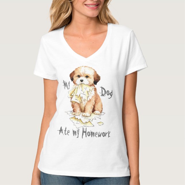 Minha Lhasa Apso Comeu Minha Camisa De Trabalho (Frente)