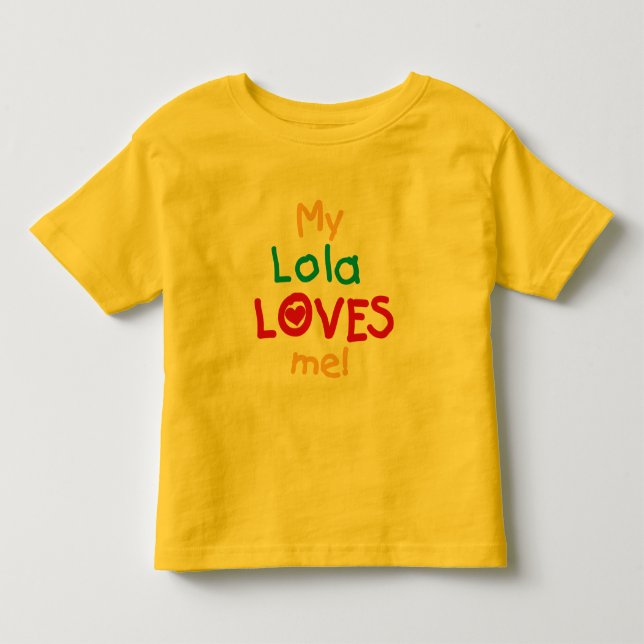 Minha Lola me ama T-shirts e presentes (Frente)