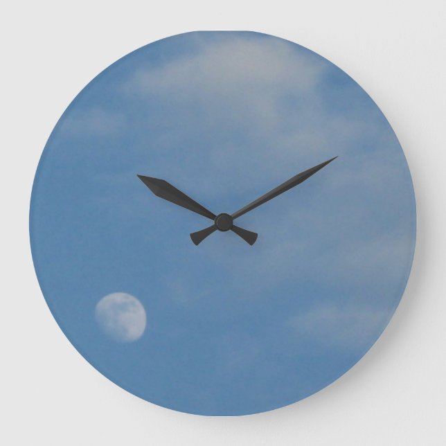 Minha Lua do Dia - Relógio Grande Redondo Decorati (Frente)