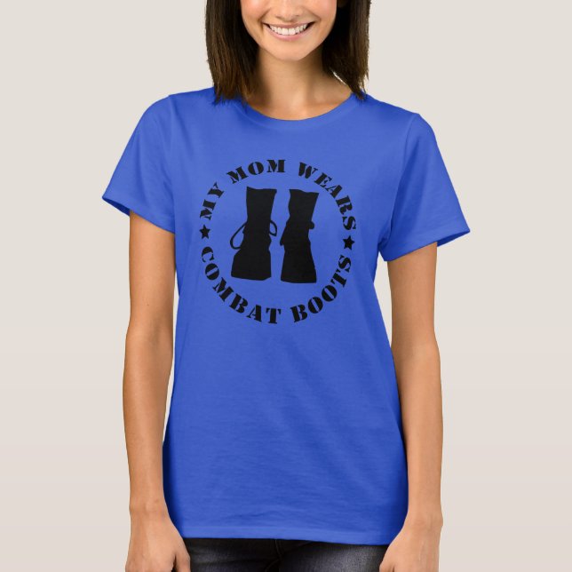 Minha mãe Veste camisetas de combate (Frente)