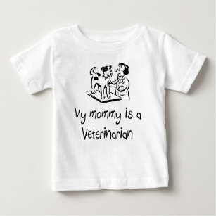 Minha mamãe é um t-shirt infantil veterinário