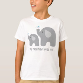 Minha Meemaw me ama - Camisa elefante para criança