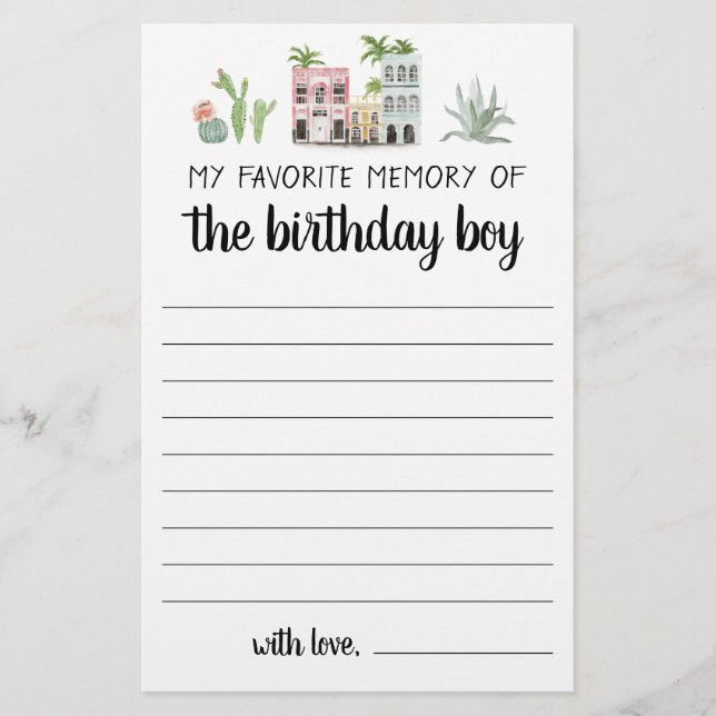 Minha Memória Favorita Do Aniversário (Frente)