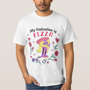 Minha Namorados é Pizza Convite T-Shirt