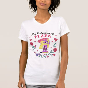 Minha Namorados é Pizza Convite T-Shirt