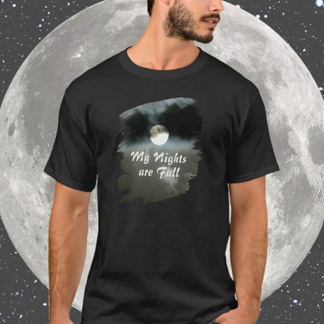 Minha Noites São Lua Cheia Camiseta (Criador carregado)