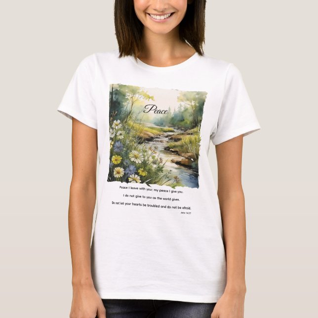 Minha Paz Eu Te Dou T-Shirt Cristã (Frente)