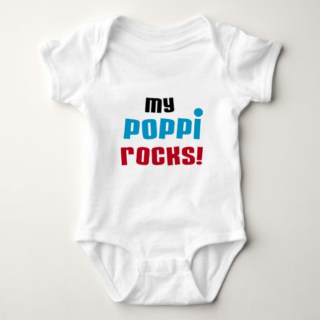 Minha Poppi Rocks T-shirts e presentes (Frente)