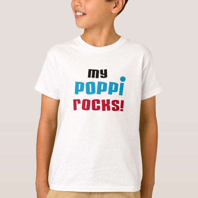 Minha Poppi Rocks T-shirts e presentes (Frente)