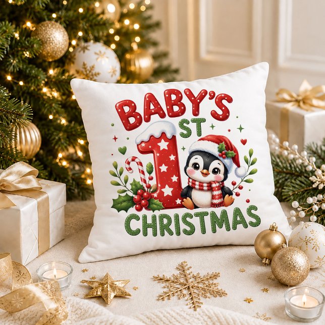Minha Primeira Almofada de Natal (My First Christmas Throw Pillow)