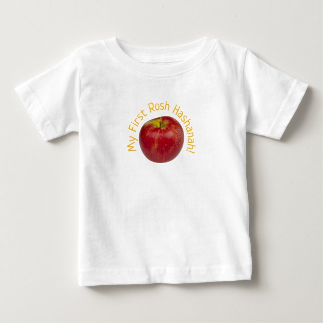 Minha Primeira Camisa de Bebê de Maçã Rosh Hashana (Frente)
