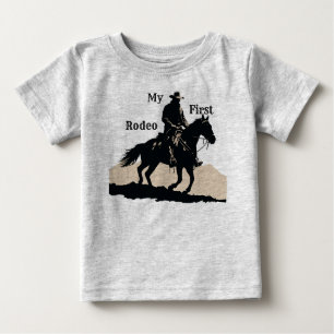 Minha Primeira Camisa de Bebê do Rodeo para o Aniv