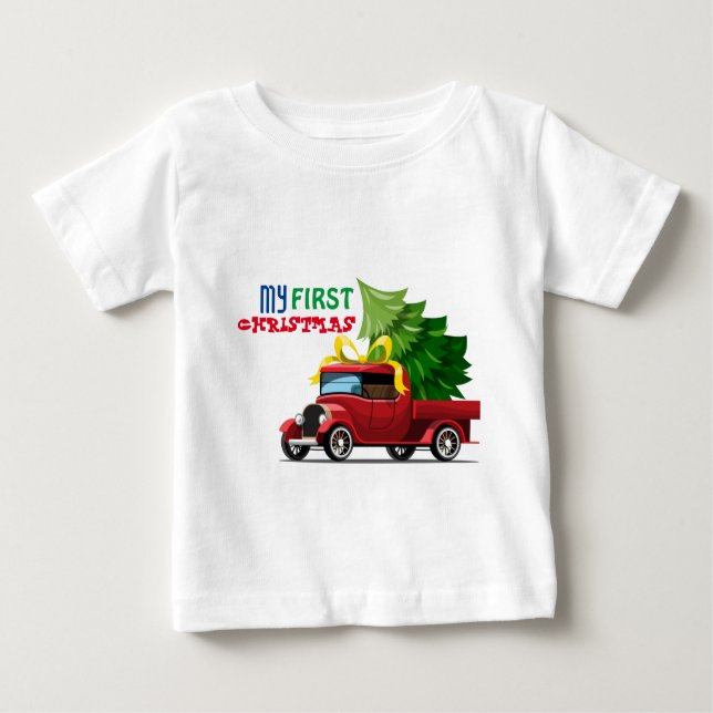 Minha primeira camisa de Natal do BabY (Frente)