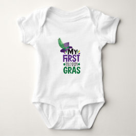 Minha Primeira Camiseta de Mardi Gras para Bebê
