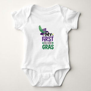 Minha Primeira Camiseta de Mardi Gras para Bebê