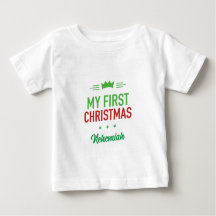 Minha Primeira Camiseta de Natal do Bebê