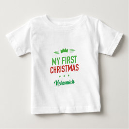 Minha Primeira Camiseta de Natal do Bebê